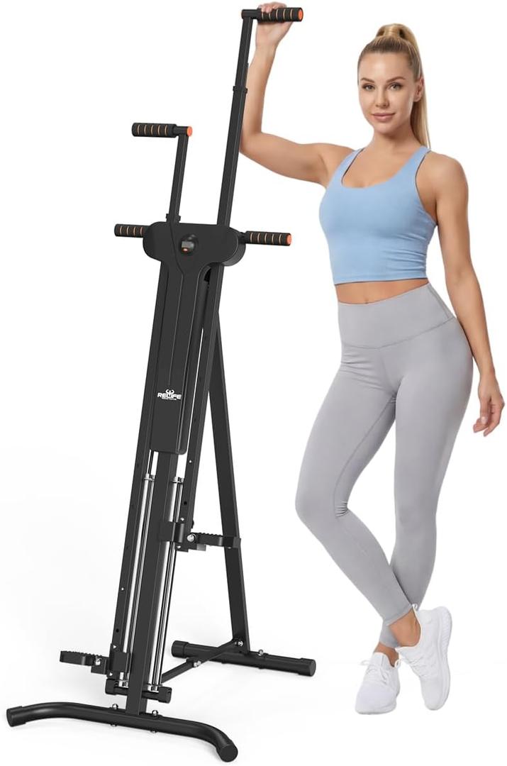 Relife Stair Stepper, Vertical Climber Exercise Machine for Home Gym, Stair Climber with 4 Metal Guide Rails Folding Step Fitness Machines Cardio Workout Machine 5-Level Heights 2026 Newer Version