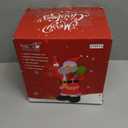 COMIN 9 FT Animated Christmas Decorations Santa Inflatables, Outdoor Christmas Santa Claus Carry Gift Bag&Shaking Hand Blow Up Yard Built-in LEDs for Indoor Xmas Party Garden Lawn Decor