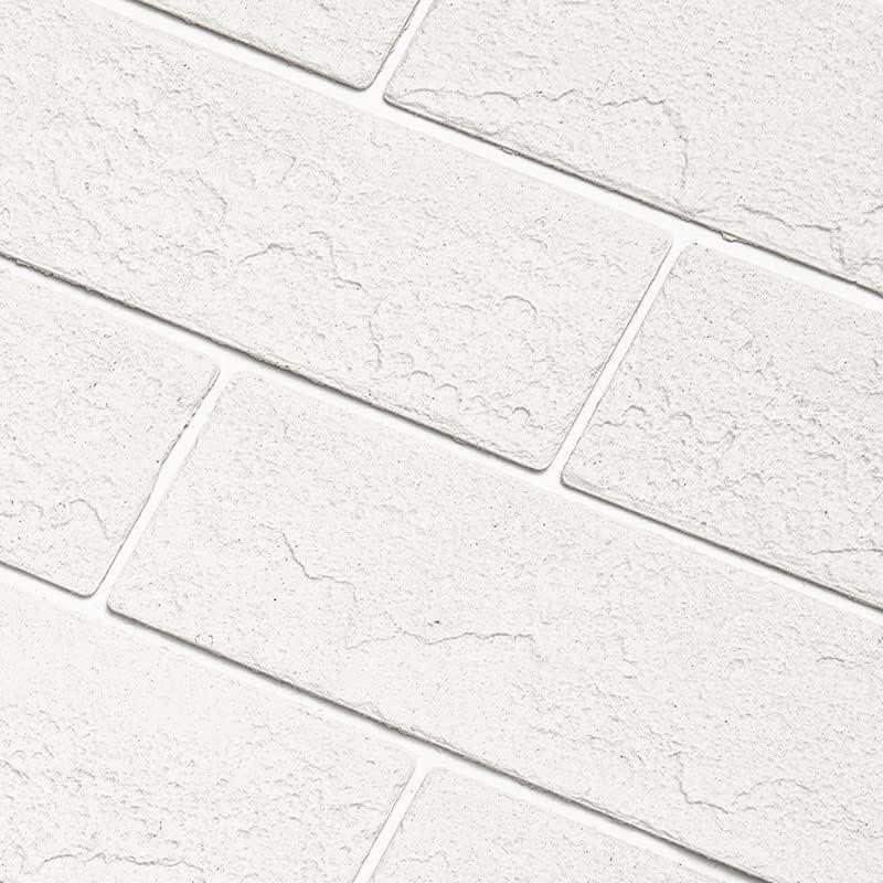 100 Old Town White Faux Brick Wall Tiles, 3D Thin Brick Veneers for Bedroom, Bathroom, Kitchen, Fireplace and Fence Wall Panels (14.2 sq ft)