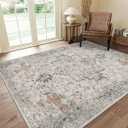 GENIMO Area Rugs 8x10 for Living Room, Non-Slip Machine Washable Rug for Hallway Kitchen, Low Pile Print Rug for Bedroom Dining Room Home Office