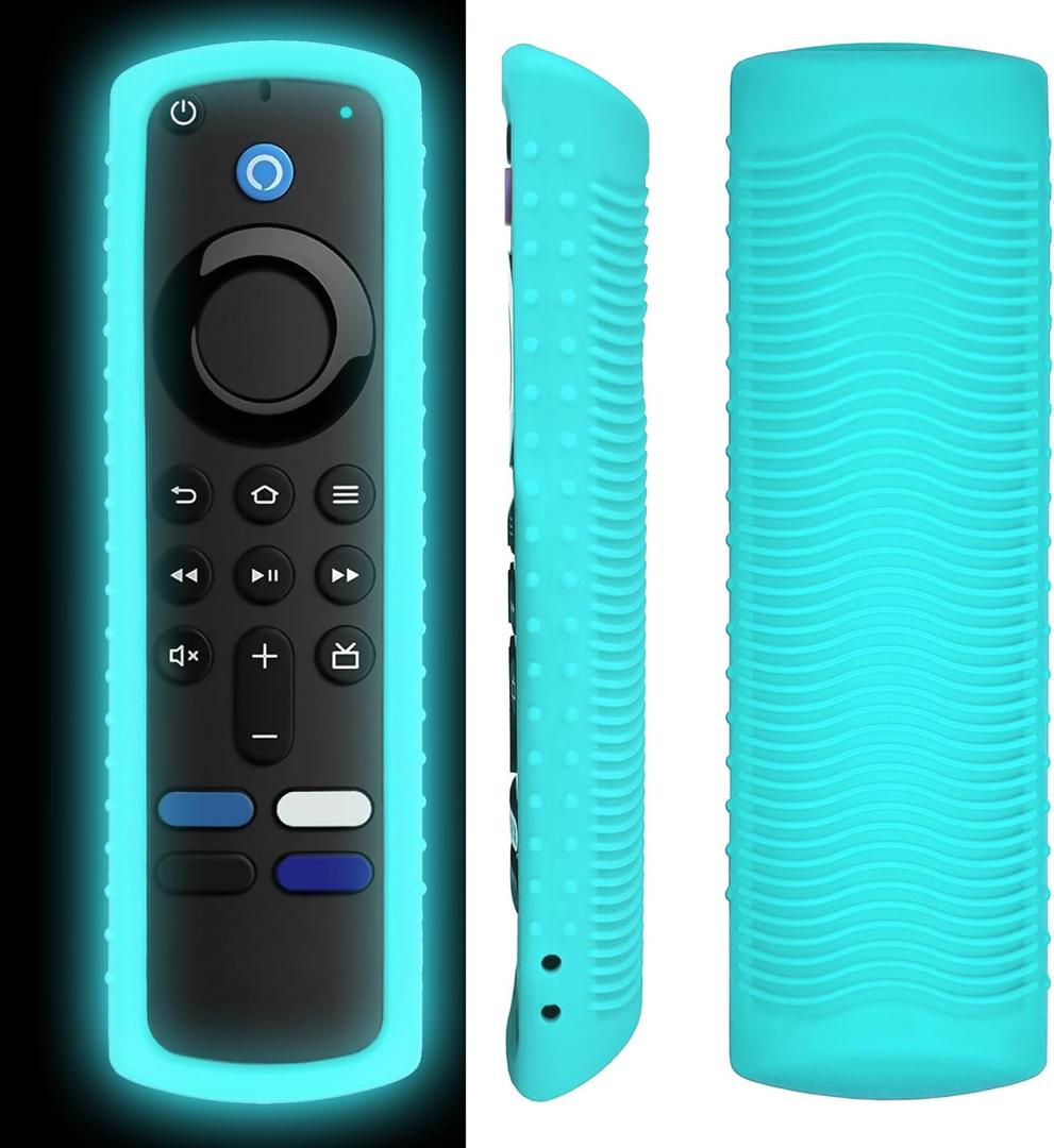 Remote Cover Case Skin for Fire TV Stick, Compatible with Most Models of Fire Stick 4k/Voice, Fire TV Remote, Shockproof, Dustproof, and Washable(Luminous Blue)