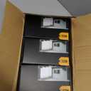 6 Pack Gold Door Knobs with Camelot Trim, Interior Door Knob with Lock, Coastal Privacy Door knob for Bath and Bedroom, Satin Brass