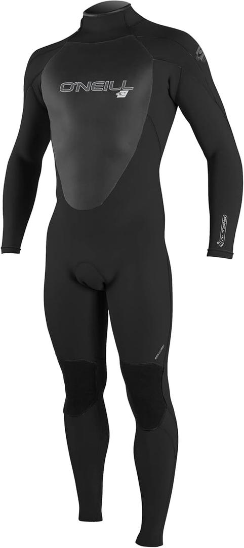 O'Neill Wetsuits Men's Epic 4/3mm Back Zip Full Wetsuit, Black/Black/Black, X-Large