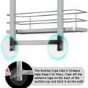 Shower Caddy Hanging (Silver), Adjustable Anti-Swing-Over The Shower Head Caddy, 3 Tier Height Bathroom Storage Organizer Bathroom Shelves Basket Rack Shower Caddies (3Tier)