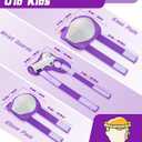 Kids Bike Helmet Set, Adjustable Helmet for Ages 2-3-5-8-14 Year Boys Girls, Toddler Pad Set with Knee and Elbow Pads for Bike, Roller, Skating, Scooter, Longboard and More Sports, S: 18.9"-21.3"/2-8 years old, Purple
