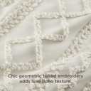 Bedsure Boho Duvet Cover King, Tufted Embroidery, 3-Piece, Beige