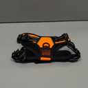 PHOEPET No Pull Dog Harness Medium Reflective Front Clip Vest with Handle, Adjustable 2 Metal Rings 3 Buckles,[Easy to Put on & Take Off](M, Orange)