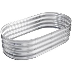 TATAANTY Galvanized Raised Garden Bed for Outdoor: 4X2X1ft Durable Metal Vegetable Plant Container Kit - Oval Planter Box for Gardening Flower Trough, Missing Screws