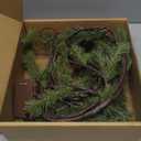 LITBLOOM Lighted Christmas Pine Garland Battery Operated with Timer 6FT 48 Warm White LED Lights for Fireplace Mantle Christmas Holiday Decoration Indoor Outdoor