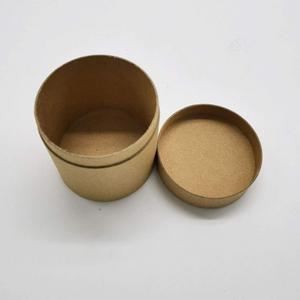 WENPACK 12Pack Paperboard Tube with Lid Round Can Canister Cardboard Box Container (2.44" D*2.36" H, Kraft)