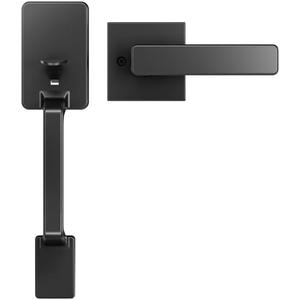 Philips Front Door Handle No Lock, Entry Handleset Exterior with Interior Handed Lever, Modern Front Door Handle,Deadbolt Not Included, Matte Black