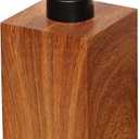Resin Soap Dispenser with Walnut Wood Grain Look, 16.9 oz Refillable Lotion Bottle for Bathroom, Kitchen, Sink Countertops Durable, Moisture-Resistant, Rustic Farmhouse Dcor