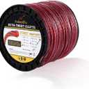 A ANLEOLIFE 3-Pound Heavy Duty Octa-Twist .155-Inch-by-379-ft Trimmer Line Spool,OTRIXT Co-Extruded Multi-Edge Spiral Weed Eater String, Red