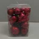 Christmas Ball Ornaments - 30pcs Shatterproof Christmas Ornaments Set Plastic Hanging Christmas Decorations for Xmas Tree Holiday Party Decor, 6 Styles in 4 Sizes (Burgundy)