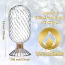Cinnvoice Helix Shaped Glass Matches Cloche Decorative for 4 Inch Candle Matches Trendy Fireplace Display Decor, Not Include Matches(Clear,2.95 x 6.1 inches)