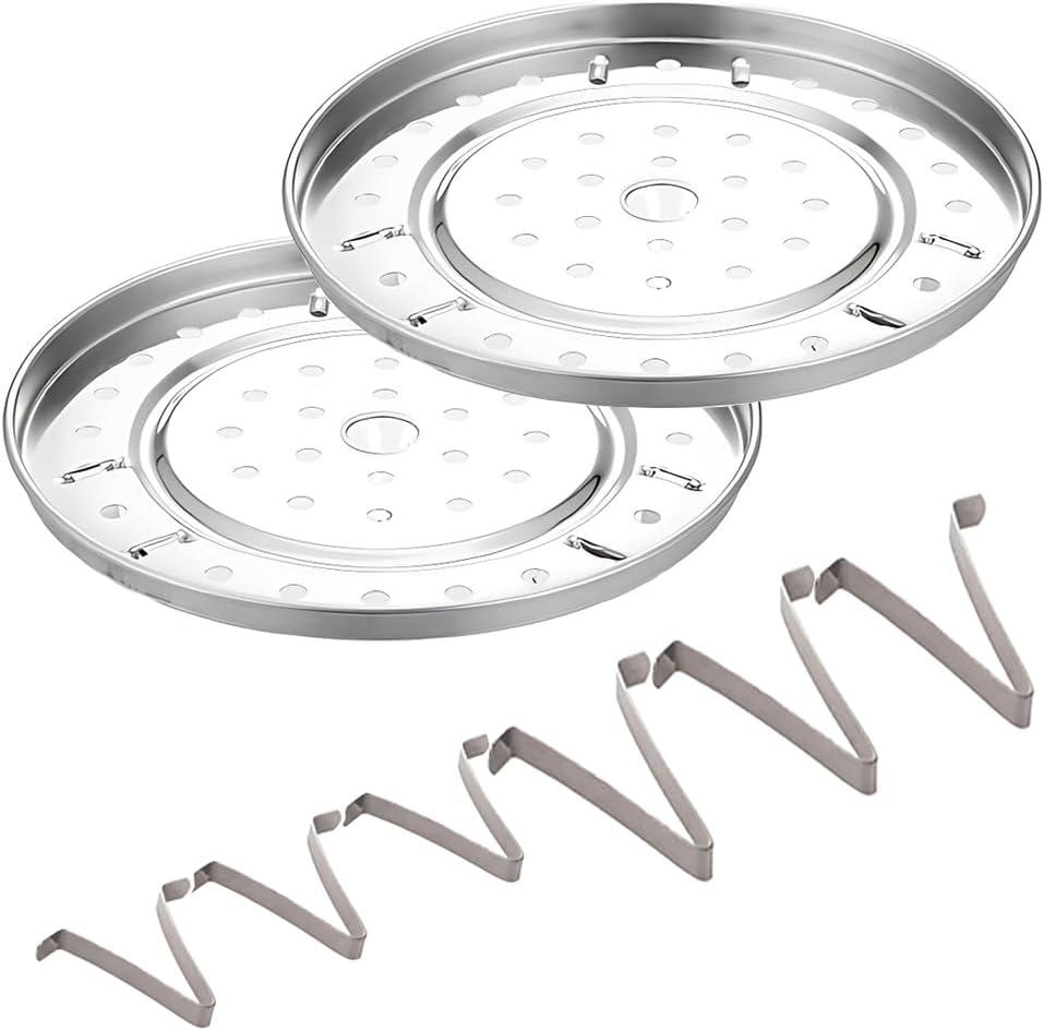 Steaming Rack 6.9 Inch Pressure Canner Rack Stainless Steel Food Steam Basket with 3 Short and 3 Tall Detachable Legs for Cooking,Toast,Bread,Salad,Baking (6.9"/175mm) (2-3/4" Height)