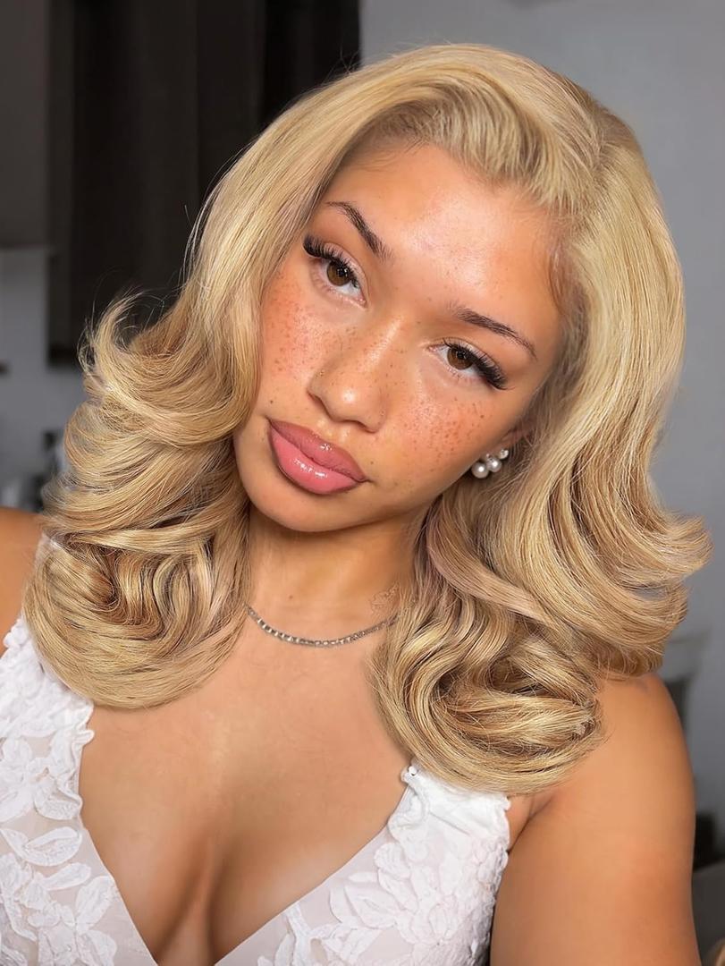 Lace Front Body Wave Bob Wig Curly Wigs for Women Glueless Pre Plucked Side Part Curtain Bangs FUTURA Fiber Hair for Daily Party Halloween