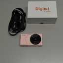 4K Digital Camera for Photography- 64MP Autofocus Vlogging Camera with Dual Lens, 18X Digital Zoom- Small Point and Shoot Camera with Card and 2000mAh for YouTube, Travel, Beginners (Pink)