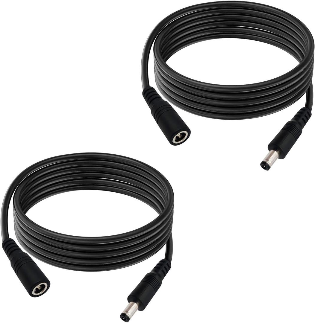 9.8FT DC Power Extension Cable 5.5mmx2.1mm 18AWG Male to Female 12V Extension Cable for CCTV Surveillance Camera Router LED Light Ba 2pcs