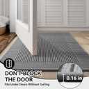 Door Mat 35"x59", Thin Dirt Trapper Entryway Front Doormat, Grey, 31" X 47"