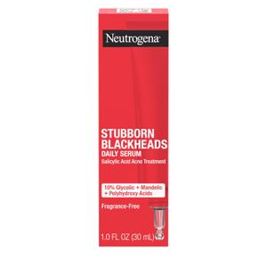 Neutrogena Stubborn Blackheads Daily Acne Facial Serum with Salicylic, Glycolic, Polyhydroxy & Mandelic Acids, Oil-Free Face Serum for Acne-Prone Skin to Help Clear Clogged Pores, 1 fl. oz, BBD: 07/2026 Neutrogena Stubborn Blackheads Daily Acne Facial Serum with Salicylic, Glycolic, Polyhydroxy & Mandelic Acids, Oil-Free Face Serum for Acne-Prone Skin to Help Clear Clogged Pores, 1 fl. oz, BBD: 07/2026