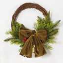 Gold Velvet Bows Christmas Tree Ornaments 8.5 inch Pre-Tied Golden Velvet Ribbon Bows for Christmas Tree, Gift Wrapping, Wreath, Garland, Crafts, Holiday Decor, 6 Pcs