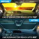 EcoNour Truck Windshield Sun Shade, Foldable Front Windshield Sunshade for Pickup Truck, Heat & UV Protection, Premium Reflective Dual-Layer Design Large (32.5" x 36")
