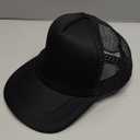 10 Pcs Sublimation Blank Trucker Hats Bulk Mesh Baseball Cap Polyester Mesh Trucker Hat for Men and Women (Black)