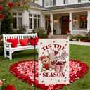 Welcome Valentine's Day Garden Flag Tis The Season Love Heart Vertical Double Sided Garden Flag Holiday Outside Yard Decoration Anniversary Wedding Farmhouse Valentines Day Decor 12.5 x 18 Inch