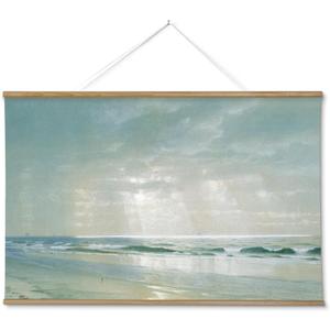 InSimSea Large Canvas Scroll Coastal Wall Art, 36x54 Inch