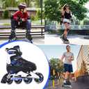 MammyGol Adult Inline Skates for Men Women, Roller Skates with Carbon Steel Bearings, TPR Brake, 3D Mesh, EVA Lining, PVC Upper | Adjustable Size Better Fit for Beginner Skating Enthusiasts, Size: XL