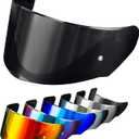 PSLER Assault Rapid Helmet Visor - Motorcycle Helmet Face Shield Accessories Replacement for Assault Rapid FF320 FF353 FF328 FF800,Dark Black