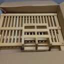 HBlife Dish Rack, Bamboo Folding 2-Tier Collapsible Drainer Dish Drying Rack with Utensils Flatware Holder Set (Dish Rack with Utensil Holder)