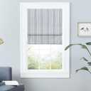 EXCLUSIVE HOME Ricardo Total Blackout Roman Shade, 34"x64", Grey (34"W x 64"H)