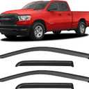 Window Visors Rain Guards for 2019-2025 Dodge Ram 1500 Quad Cab (New Body Style), Window Vent Wind Deflectors Visors Shades for 19-25 Ram 1500 (2 Full-Size Doors, 2 Half-Size Doors)