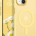 BENTOBEN Magnetic for iPhone 14 Plus Case, [Compatible with MagSafe] Translucent Matte Frosted Slim Lightweight Shockproof Women Men Girl Protective Cover Case for iPhone 14 Plus 6.7", Yellow