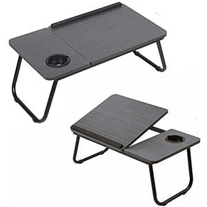 Folding Laptop Desk for Bed Portable Computer Tray for Sofa Table for Writing 4 Angles Adjustable Laptop Table with Cup Holder (01)
