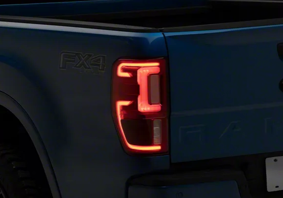 OE Style Full LED Tail Lights; Chrome Housing; Red Clear Lens; Driver Side