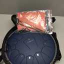 Rain Drum for Outside Garden, Steel Tongue Drum, Rain Chime Drum, Hand Pan Musical Instrument Christmas Gift with Bag for Adult, Mallets for Meditation Yoga (Navy, 13" 15 Notes, D key)