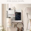 Floating Shelves for Bedside Shelf, Stick On Bedside Wall Shelf for Bedroom, Dorm Room, No Holes All-in-One General-Purpose Wall Shelf for Compact Storage & Flexible Accessories Organization, 11.8*3.9*9.45 inches