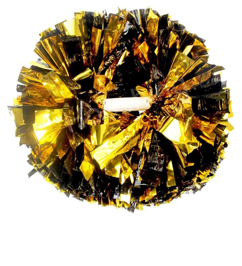 Hooshing 12PCS Cheerleading Pom Poms with Baton Handle for Team Spirit Sports Dance Cheering Kids Adults