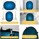Kate 5x6.5ft(1.5x2m) Collapsible Backdrop Blue Gradual Pop up Backdrops Reversible Collapsable Backdrop Abstract Backgrounds