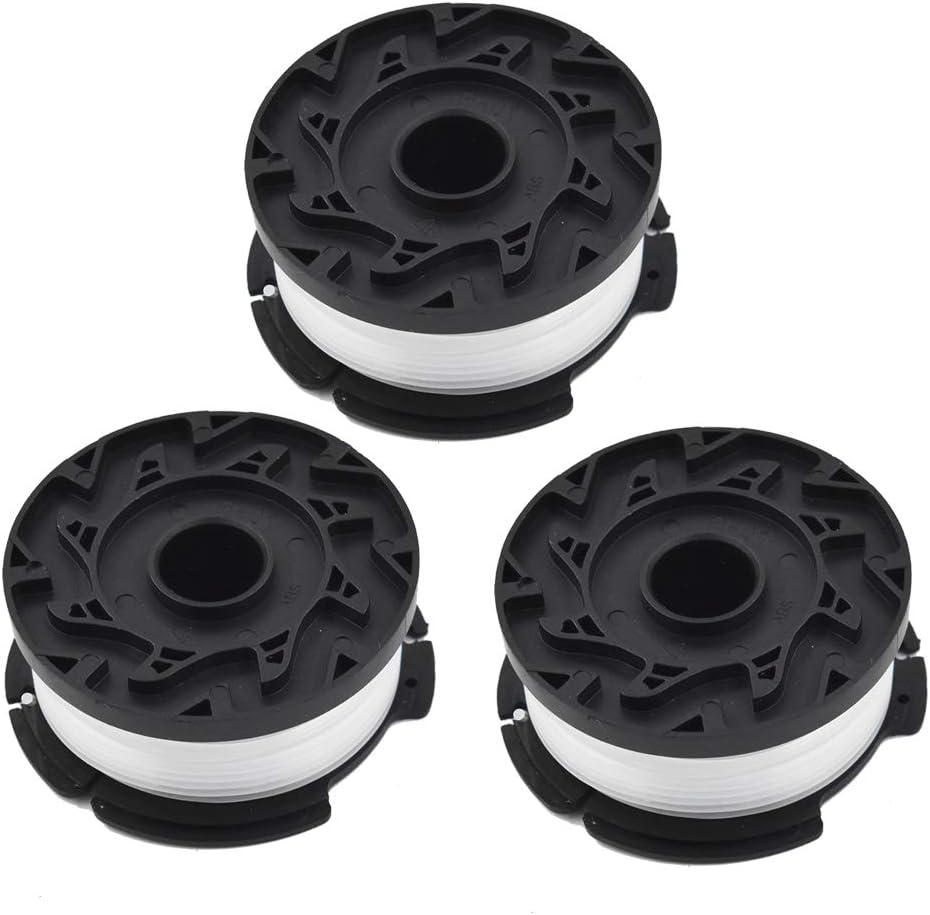 String Trimmer 30ft 0.065" Line Replacement Spool Weed Eater String Trimmers Autofeed Spools Replaces (3-Pack)