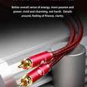 BOAACOUSTIC RCA Coaxial Audio Cable 4N OFC Audiophile RCA Subwoofer Cable, Dual-Shielded, Gold Plated Connectors for CD Player, Amplifier, Subwoofer (6.56ft/2m)