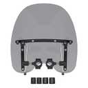 ECOTRIC Universal Tinted Windshield 18"x16" Compatible with Yamaha Honda Suzuki Harley Kawasaki Motorcycle Smoke Windscreen