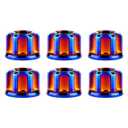Titanium M6 M8 M10 M12 M14 M16 Flange Bolt Nut Bicycle Motorcycle Rear Axle Car Modification Accessories Pack of 6 (M10 Pitch 1.5mm, Fire Blue)