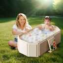 Toddler Bath Tub for Shower, Portable Baby Bathtub, Foldable Kids Bathtub Portable, Travel & Shower Ready, Easy to Clean, Sturdy & Thick, Fits Ages 1-3