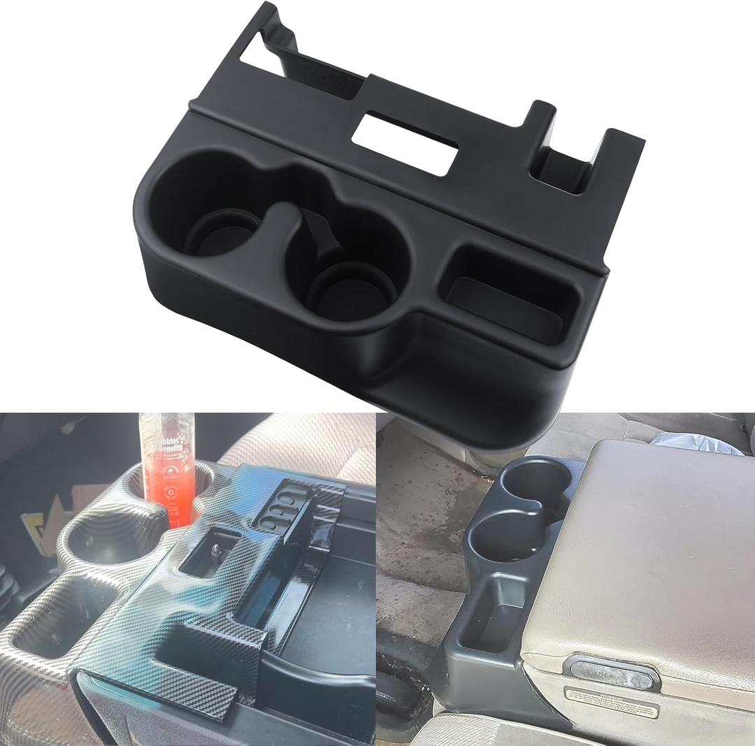TQPONLY Cup Holder Attachment for Center Console | Compatible with 1998-2001 Dodge Ram 1500 2500 3500 Truck | Replaces 41019 SS281AZAA Front Seat Add-On Cupholder Tray Insert