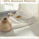 Natural Linen Curtains for Living Room Tassel Border Semi Sheer Boho Curtain Panels Light Filtering Linen Textured Window Treatments Set,2 Panels 40 x 95 InchesRod Pocket