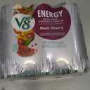 V8 +ENERGY Black Cherry Energy Drink, Made with Real Vegetable and Green Tea, 8 FL OZ Pack of 6